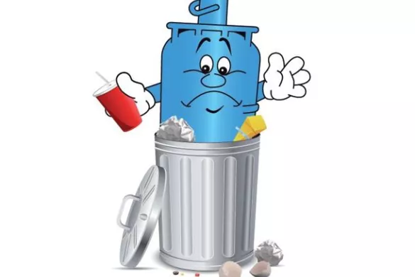 Gasfles prullenbak